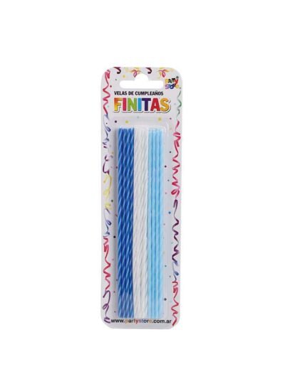 BLISTER VELA FINITA AZUL/CELESTE/BLANCO 17 cm x24 VTSB P.S