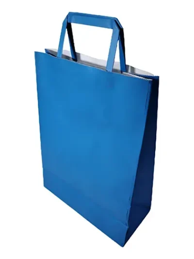 BOLSA DE PAPEL CON MANIJA PARA REGALO 14x20 AZUL x10 u.(fanpack)