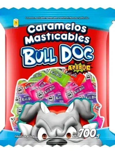 CARAMELO MASTICABLE ACIDO BULL DOG x700grs. 78991