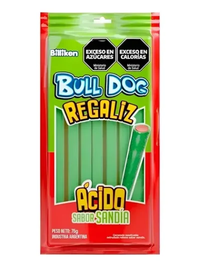 BARRITA DE CARAMELO CABLE TUTTI FRUTTI ACIDA BULL DOG x75gr 378555