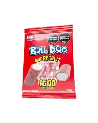 MINI REGALIZ FRUTILLA ACIDA BULL DOG x500gr 79010