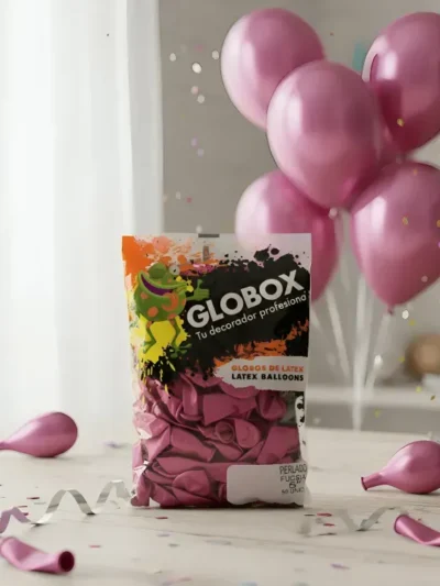 GLOBO GLOBOX PERLADO 12" FUCSIA x50