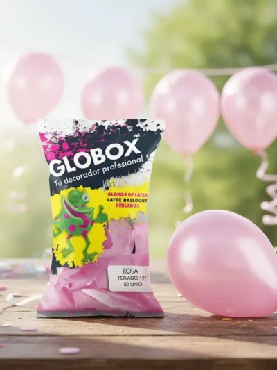 GLOBO GLOBOX PERLADO 12" ROSA x50