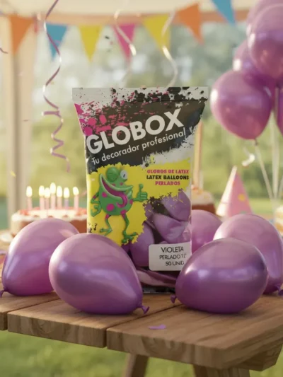 GLOBO GLOBOX PERLADO 12" VIOLETA x50