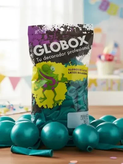 GLOBO GLOBOX PERLADO 12" VERDE x50