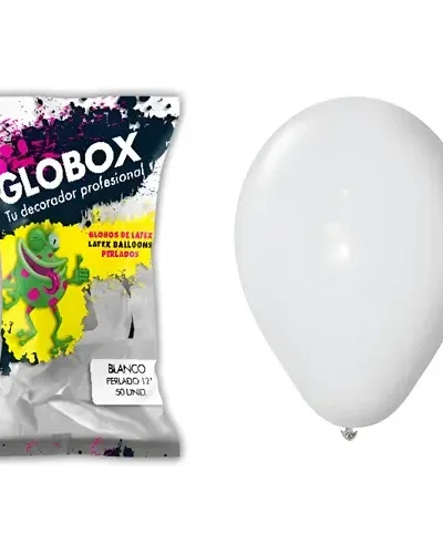 GLOBO GLOBOX LISO 12" BLANCO x50 50313