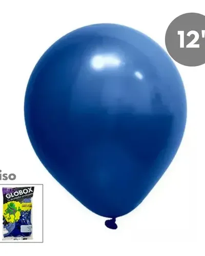 GLOBO GLOBOX LISO 12" AZUL OSCURO x50 50436