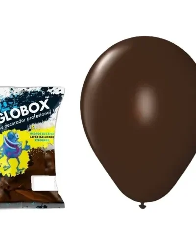 GLOBO GLOBOX LISO 12" MARRON CHOCOLATE x50 50474