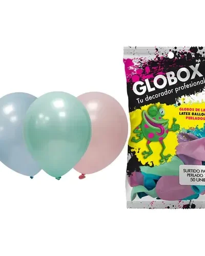 GLOBO GLOBOX PASTEL 12" MULTICOLOR x50 56827