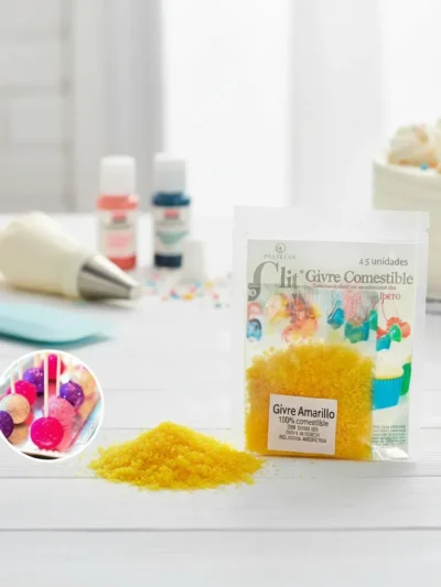 GIBRE/BRILLANTINA COMESTIBLE AMARILLO PASTELAR