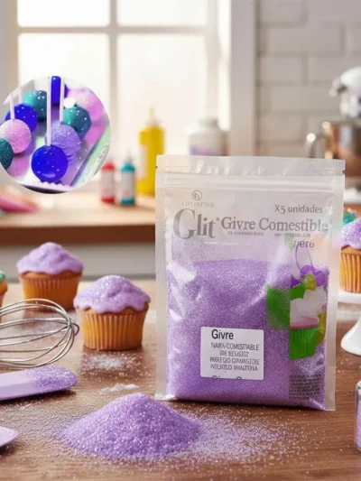 GIBRE/BRILLANTINA COMESTIBLE LILA PASTELAR
