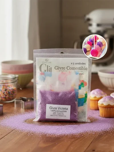 GIBRE/BRILLANTINA COMESTIBLE VIOLETA PASTELAR