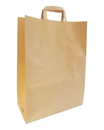 BOLSA DE PAPEL CON MANIJA PARA REGALOS GRANDE KRAFT 30x41x10 u.(fanpack)
