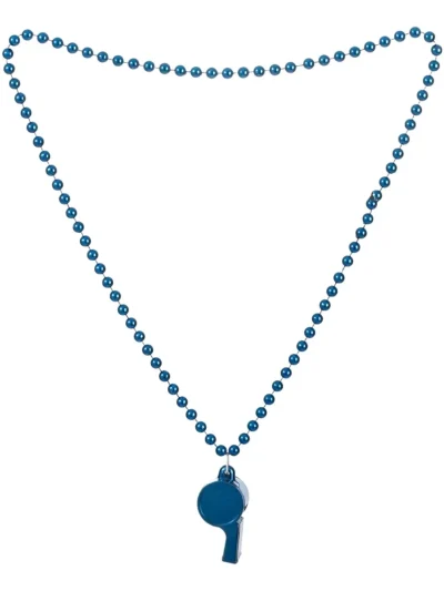 COLLAR METALIZADO AZUL CON SILBATO x12 AC156 PS