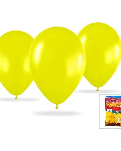 GLOBO BOMBUCHA LISO 12" AMARILLO x25 70340