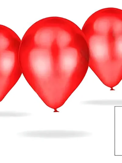 GLOBO BOMBUCHA PERLADO 9" ROJO x25 70449