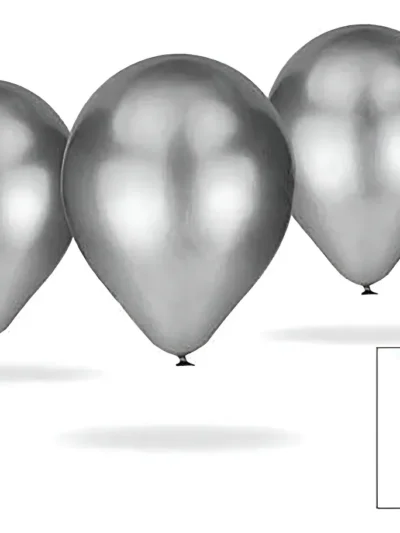 GLOBO BOMBUCHA PERLADO 9" PLATEADO x25 70463