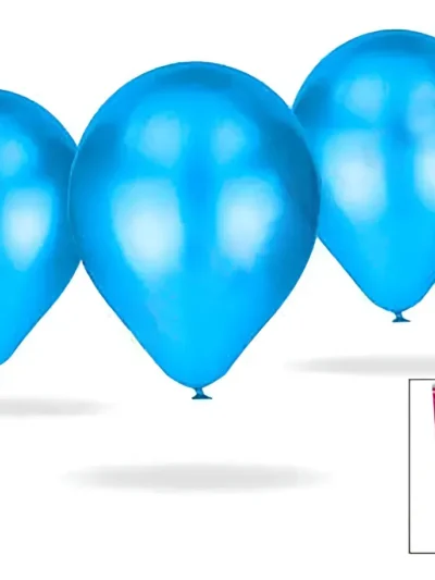 GLOBO BOMBUCHA PERLADO 9" CELESTE x25 70470