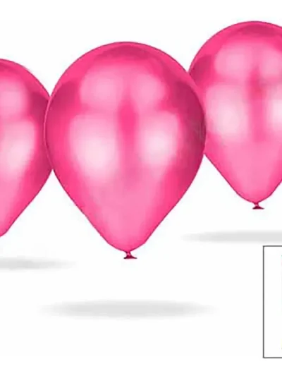 GLOBO BOMBUCHA PERLADO 9" FUCSIA x25 70593