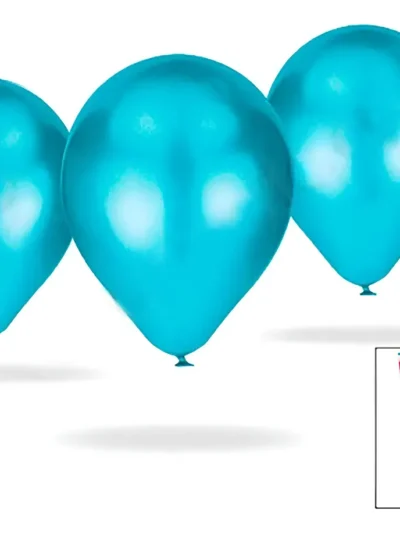GLOBO BOMBUCHA PERLADO 9" TURQUEZA x25 70609