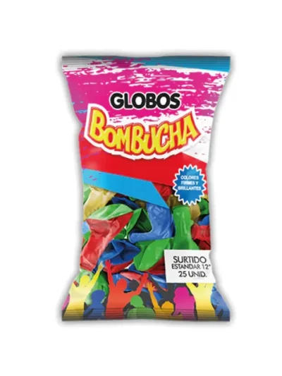 GLOBO BOMBUCHA LISO 12" SURTIDO PASTEL x25 70616