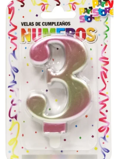 BLISTER VELA NUMEROTE IRIDISCENTE N°3 X1 VNI3 PS