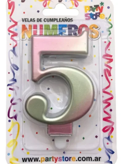 BLISTER VELA NUMEROTE IRIDISCENTE N°5 X1 VNI5 PS