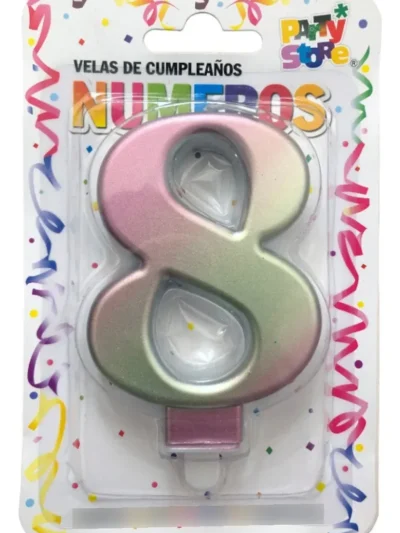 BLISTER VELA NUMEROTE IRIDISCENTE N°8 X1 VNI8 PS