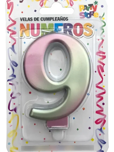 BLISTER VELA NUMEROTE IRIDISCENTE N°9 X1 VNI9 PS