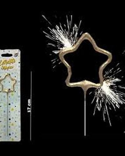 BLISTER VELA CHISPITA ESTRELLA DORADA 16 cm x1 P.S.VNEDOES