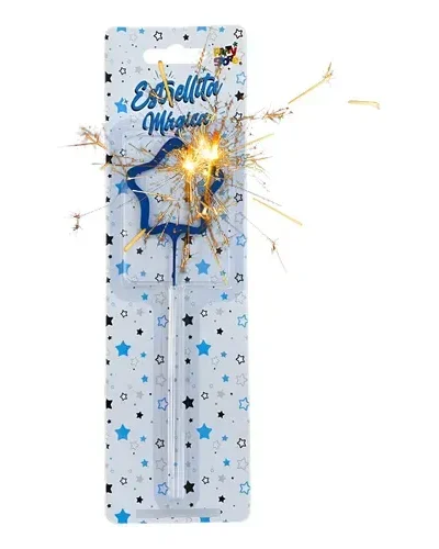 BLISTER VELA CHISPITA ESTRELLA AZUL16 cm x1 P.S.VNECEES