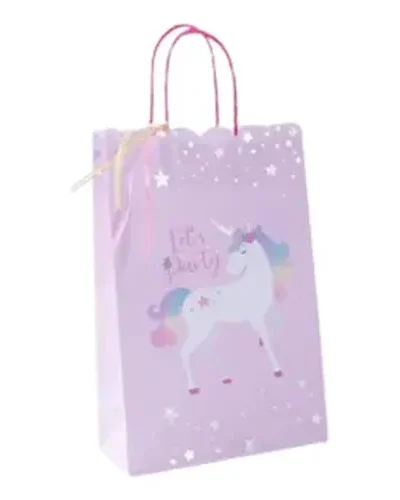 BOLSA CON MANIJA REGALO UNICORNIO ROSA BO08 P.Sx4u.