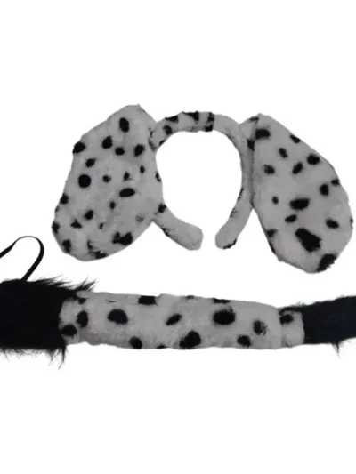SET PERRITA DALMATA (VINCHA OREJAS+COLA)