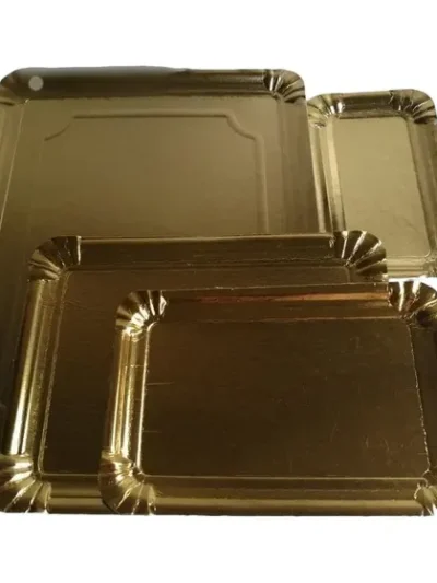 BANDEJA CARTON RECTANGULAR DORADA PREMIUM Nº3 (22.5x27.5cm)