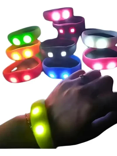 PULSERA SILICONA CON LUZ LED x12 YJ0676