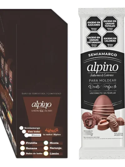 CHOCOLATE ALPINO LODISER EN TABLETAS SEMIAMARGO x3kg (6x500grs)