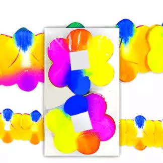 GUIRNALDA TIRA MULTICOLOR FLOR MEDIANA x12 art.32