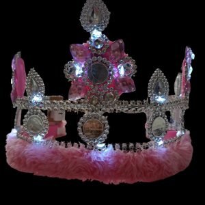 CORONA DELUXE ROSA CON LUZ x1 RM