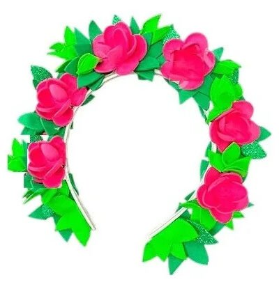 VINCHA MOANA CON FLORES x1u. LM (varios colores)