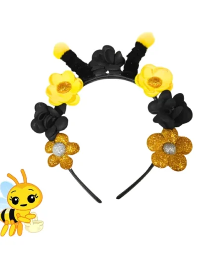 VINCHA ABEJITA CON FLORES x1u LM