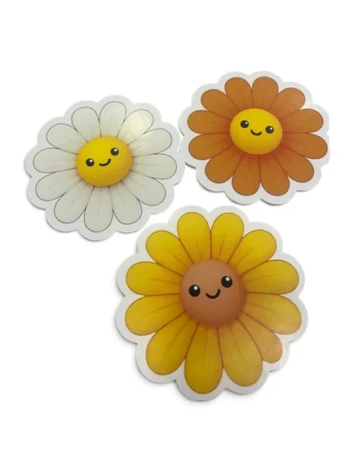 APLIQUE DECORATIVO FLORES COLORES SURTIDOS x3 POMPI DU