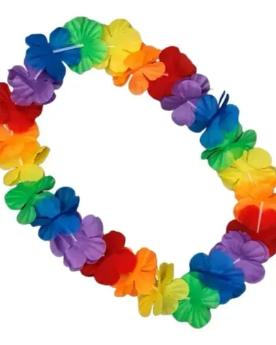 COLLAR HAWAIANO TELA DEGRADE MULTICOLOR  x12 F089