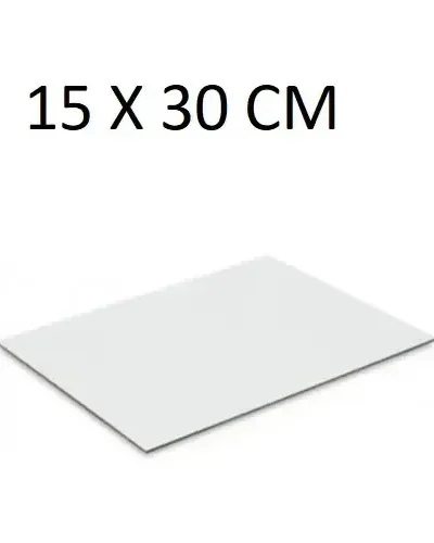 BASE RECTANGULAR PIONONERA FIBROFACIL 30x15cm BLANCO x1.