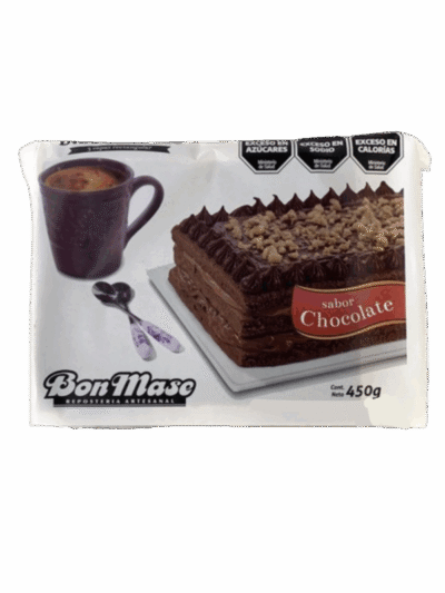 BIZCOCHUELO BON MASE RECTANGULAR 3 CAPAS CHOCOLATE x450gr