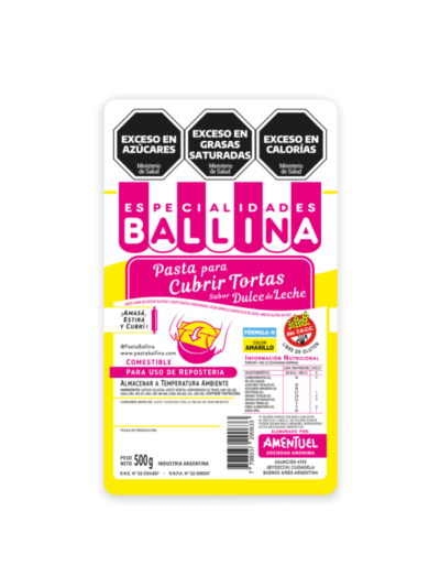 PASTA BALLINA FORMULA H COLOR AMARILLA x500grs.