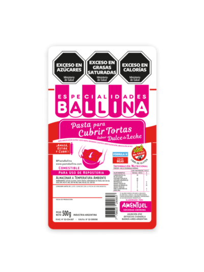 PASTA BALLINA FORMULA H COLOR ROJA x500grs.