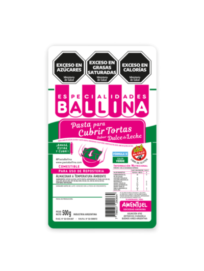 PASTA BALLINA FORMULA H COLOR VERDE x500grs.