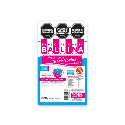 PASTA BALLINA FORMULA H COLOR CELESTE x500grs.