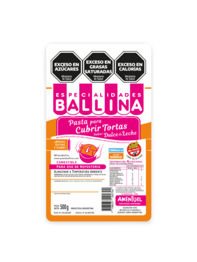 PASTA BALLINA FORMULA H COLOR NARANJA  x500grs.