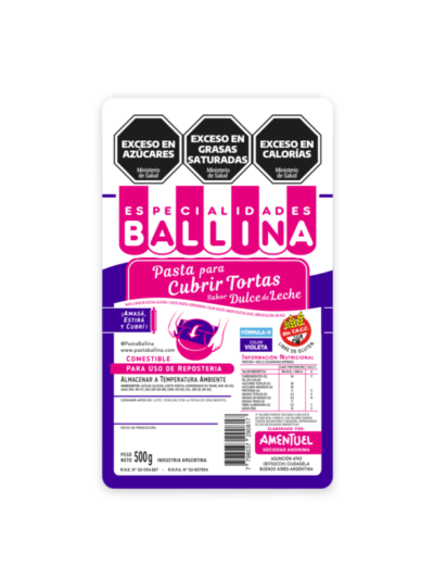 PASTA BALLINA FORMULA H COLOR VIOLETA  x500grs.